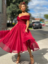 Femme Robe de Demoiselle d'Honneur Épaules Dénudées