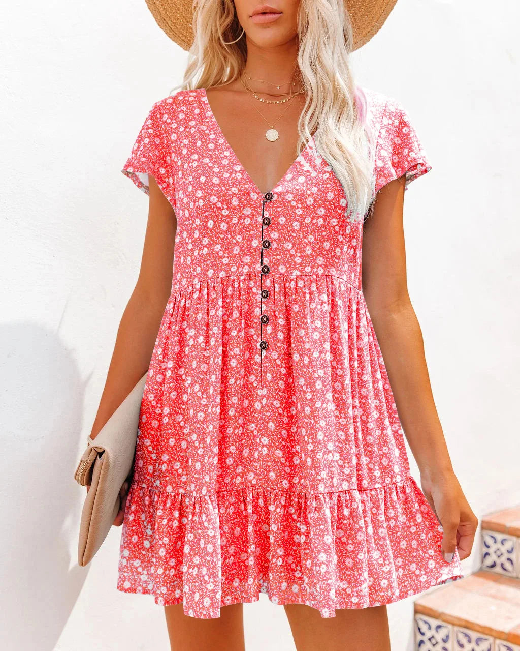 Robe Courte d'Été pour Femme Coupe Ample