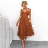 Robe de Soirée Femme Cintrée en Maille pour Occasions Festives