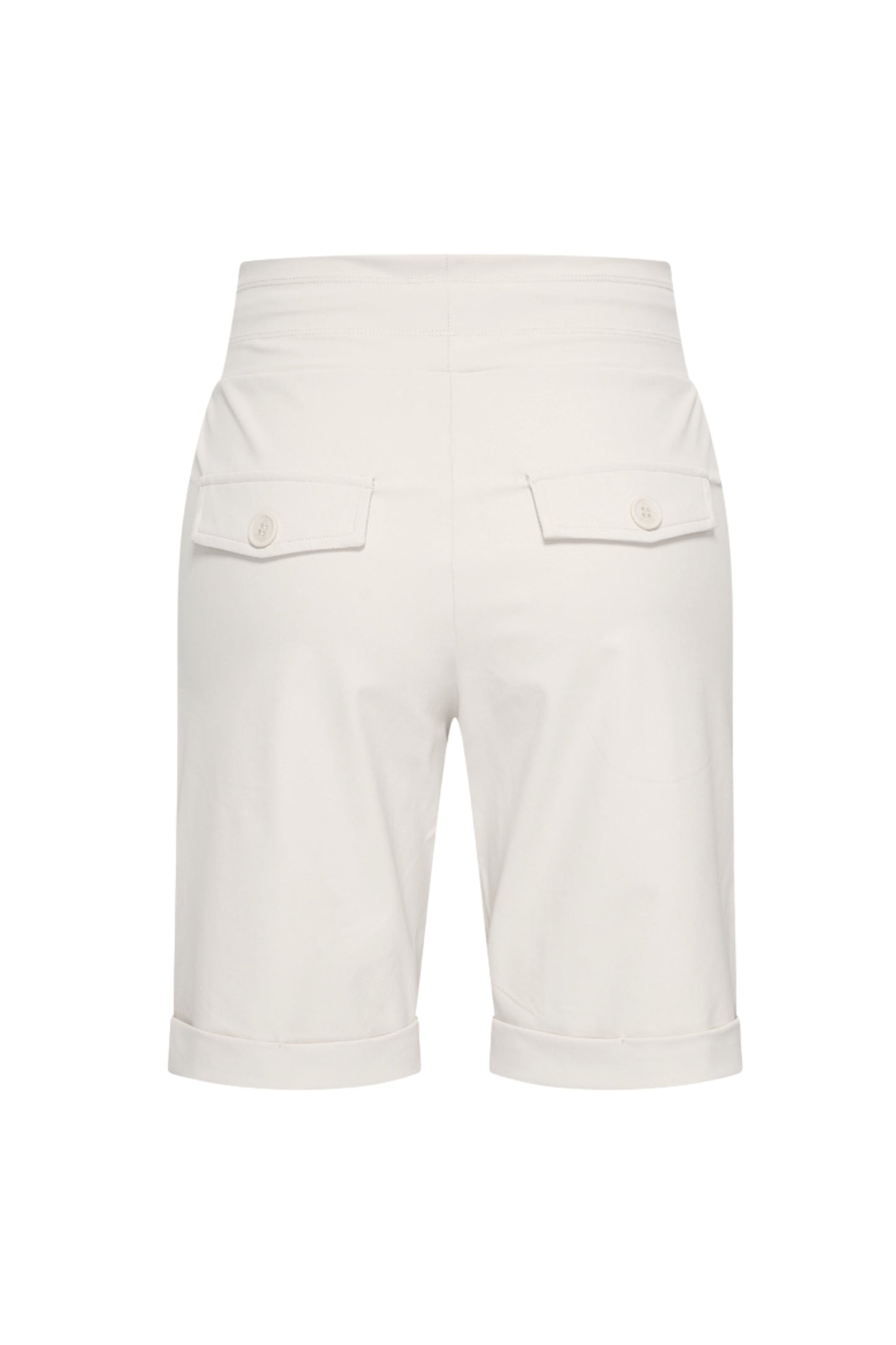 Femme Short à Taille Élastiquée avec Cordon de Serrage et Poches