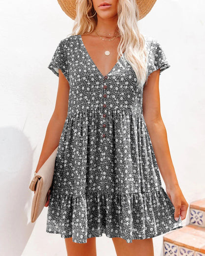 Robe Courte d'Été pour Femme Coupe Ample