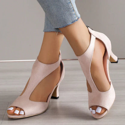 Femme Sandales Orthopédiques à Talon Bout Rond avec Talon Large