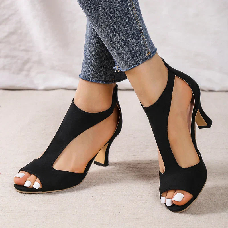 Femme Sandales Orthopédiques à Talon Bout Rond avec Talon Large