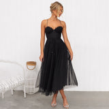Robe de Soirée Femme Cintrée en Maille pour Occasions Festives