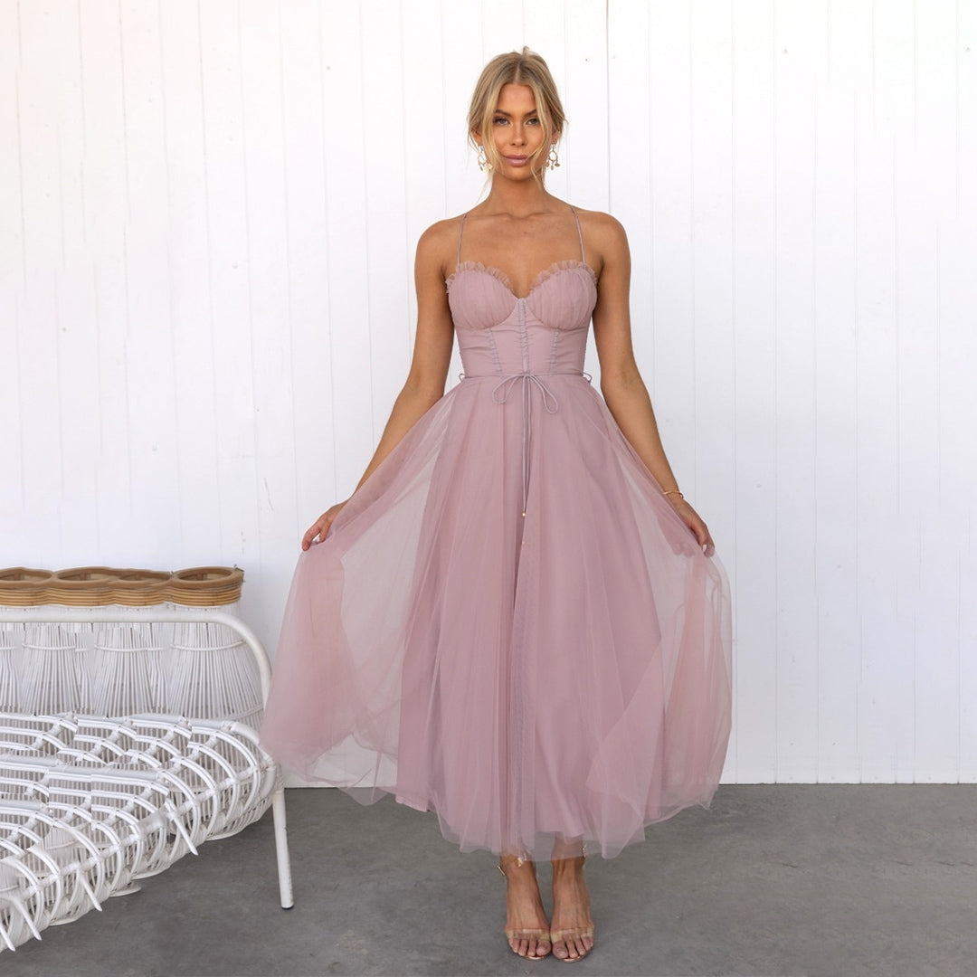Robe de Soirée Femme Cintrée en Maille pour Occasions Festives