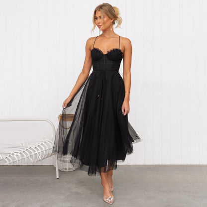 Robe de Soirée Femme Cintrée en Maille pour Occasions Festives