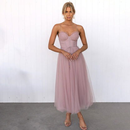 Robe de Soirée Femme Cintrée en Maille pour Occasions Festives