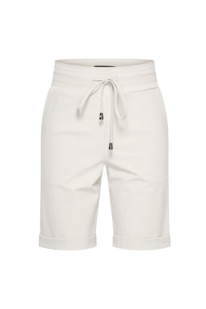 Femme Short à Taille Élastiquée avec Cordon de Serrage et Poches